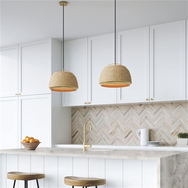 Millennium Lighting 1-Light Pendant Ceiling Light - Vintage Brass