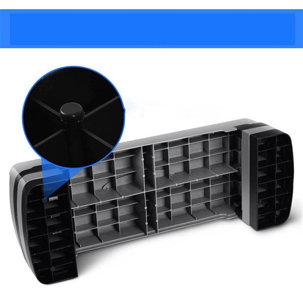 Costway 35-in Fitness Aerobic Cardio Adjustable Step Exerciser - Black/Grey