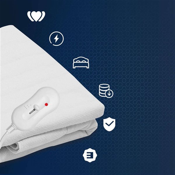 Costway 28 x 70-in Polyester Digital Massage Table Warming Pad w/ Heat Settings and Auto Overheat Protection - White