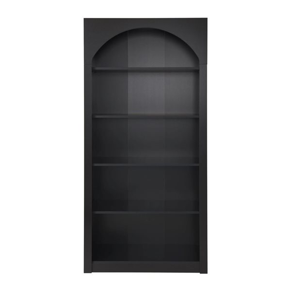 CorLiving Caldwell Arched Bookcase - Black