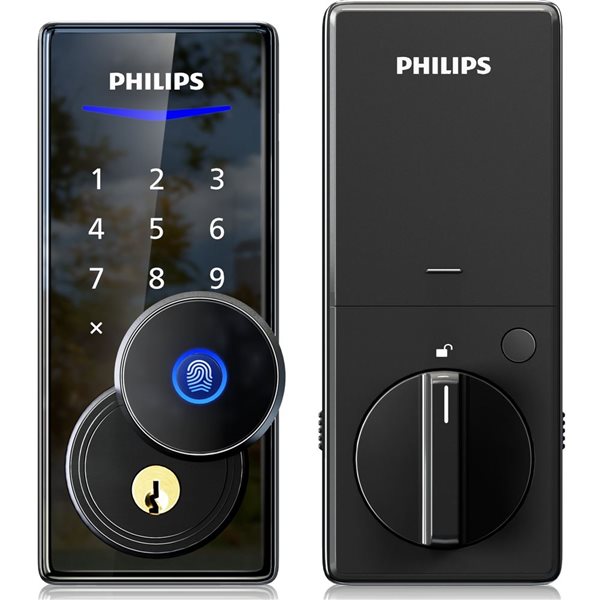 Philips 1000 Series Fingerprint Touchscreen Electronic Deadbolt - Black