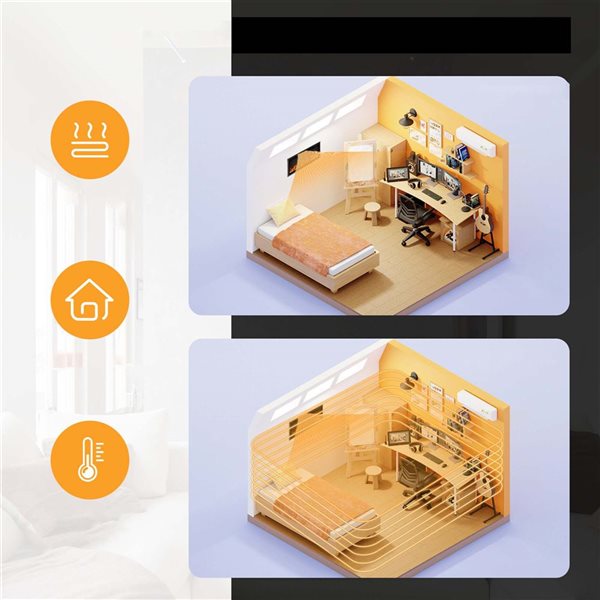 Costway 42-in Black Recessed Wall Mounted Electric Fireplace with Remote Control