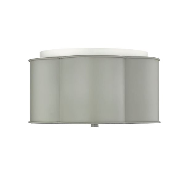 Millennium Lighting 14-in Cement Gray 3-Light Flushmount Ceiling Light
