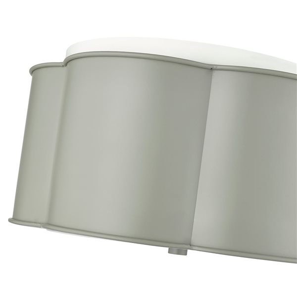 Millennium Lighting 14-in Cement Gray 3-Light Flushmount Ceiling Light