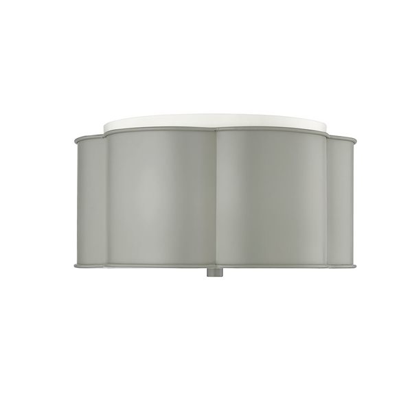 Millennium Lighting 14-in Cement Gray 3-Light Flushmount Ceiling Light