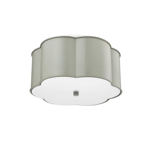 Millennium Lighting 14-in Cement Gray 3-Light Flushmount Ceiling Light