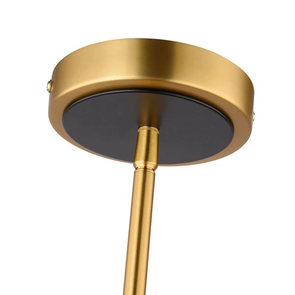 Artcraft Lighting Baltic Brass Black Iron 1-Light Pendant Light