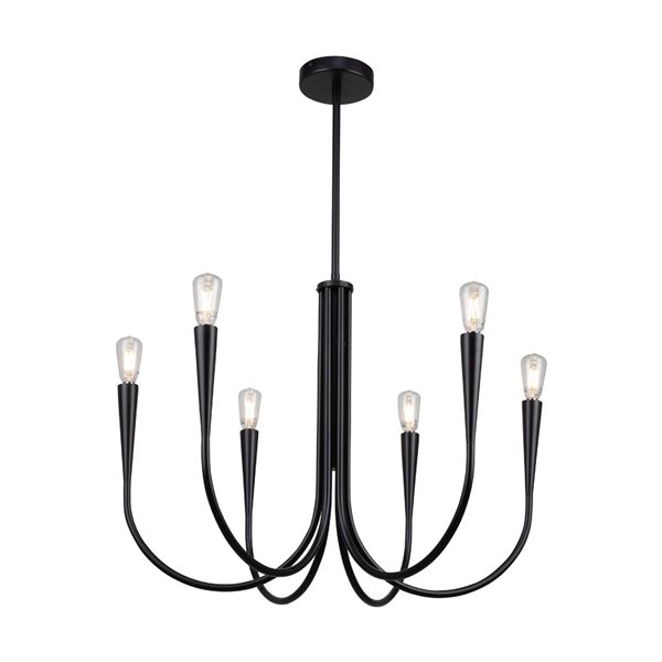 Artcraft Lighting Bronte Black 6-Light Chandelier