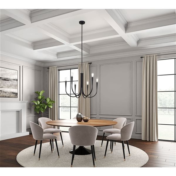 Artcraft Lighting Bronte Black 6-Light Chandelier