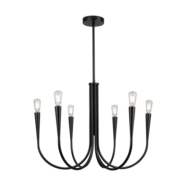 Artcraft Lighting Bronte Black 6-Light Chandelier