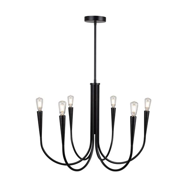 Artcraft Lighting Bronte Black 6-Light Chandelier