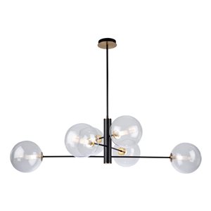 Lustre Suspendu à Branches Ajustables - Style Spoutnik - 27 Ampoules G4 - Finition Or - Pour Salle à Manger, Couloir, Intérieur