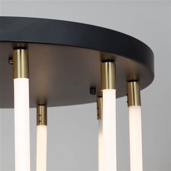 Artcraft Lighting Cascata Black Brushed Brass 5-Light Chandelier