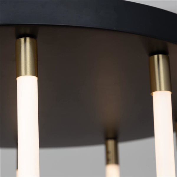 Artcraft Lighting Cascata Black Brushed Brass 5-Light Chandelier