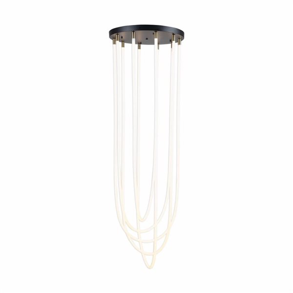 Artcraft Lighting Cascata Black Brushed Brass 5-Light Chandelier