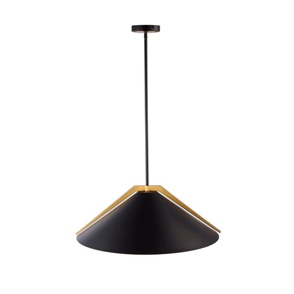 Artcraft Lighting Baltic Black Brushed Brass Iron 3-Light Pendant Light