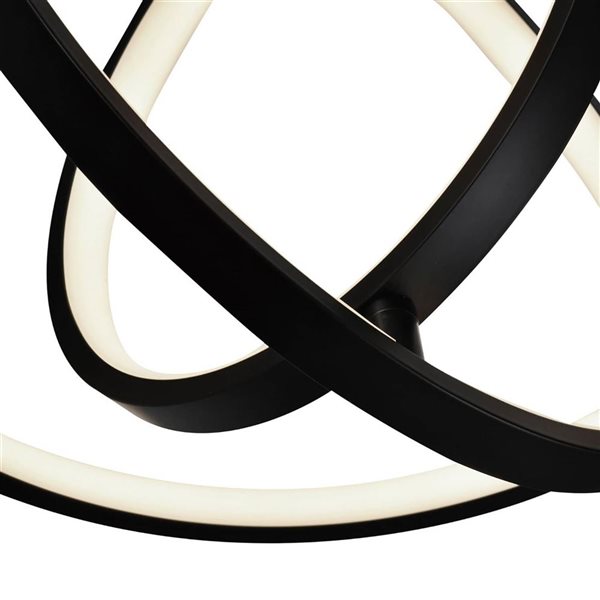 Artcraft Lighting Sienna Semi Gloss Black LED Orb Pendant Light