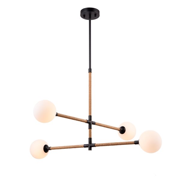Artcraft Lighting Capilano Black 4-Light Chandelier