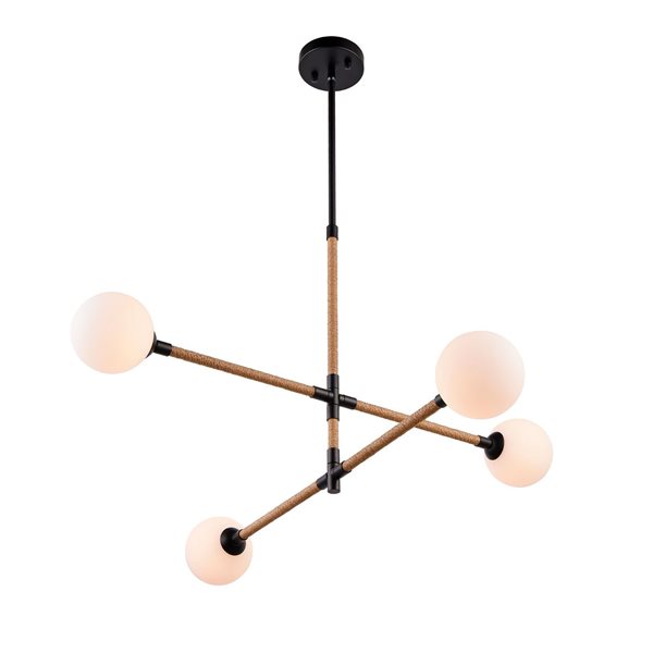 Artcraft Lighting Capilano Black 4-Light Chandelier