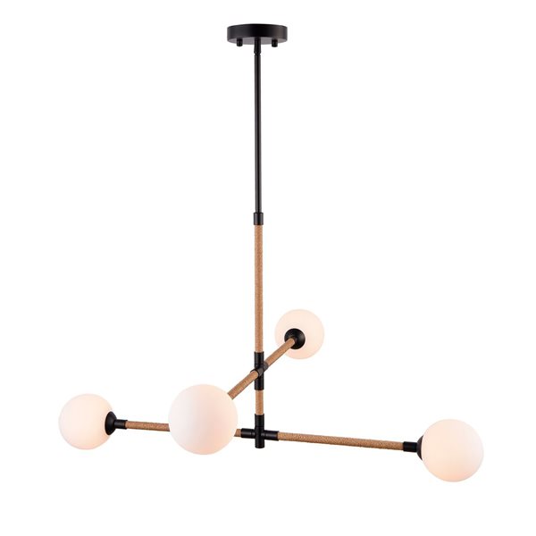 Artcraft Lighting Capilano Black 4-Light Chandelier