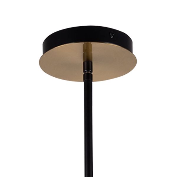 Artcraft Lighting Aurelia 31-in Matte Black Brass 6-Light Chandelier