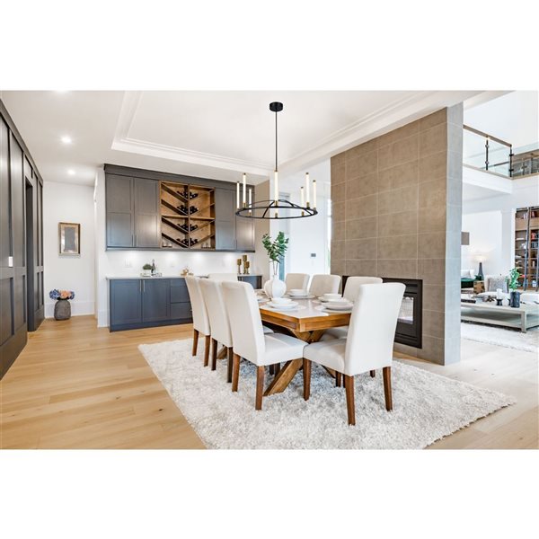 Artcraft Lighting Infiniti Matte Black Brass 8-Light Integrated LED Chandelier