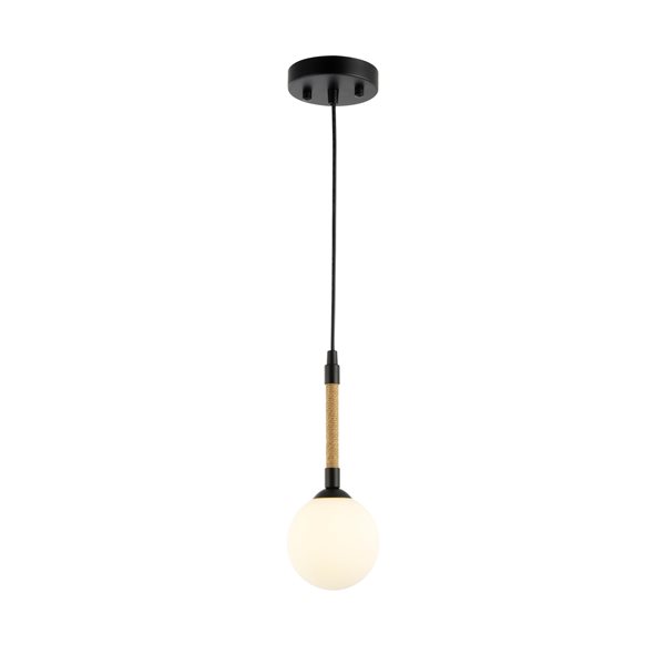 Artcraft Lighting Capilano Black 1-Light Pendant Light