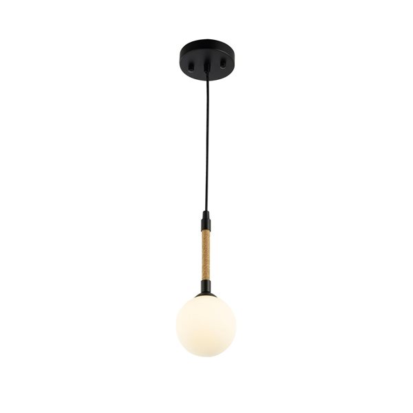 Artcraft Lighting Capilano Black 1-Light Pendant Light