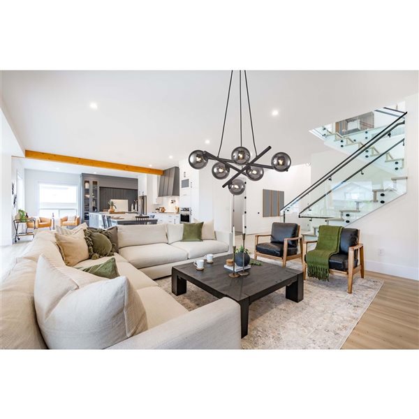 Artcraft Lighting Modena Black 6-Light Chandelier