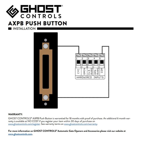 Ghost Controls Wired Non-Illuminated Push Button