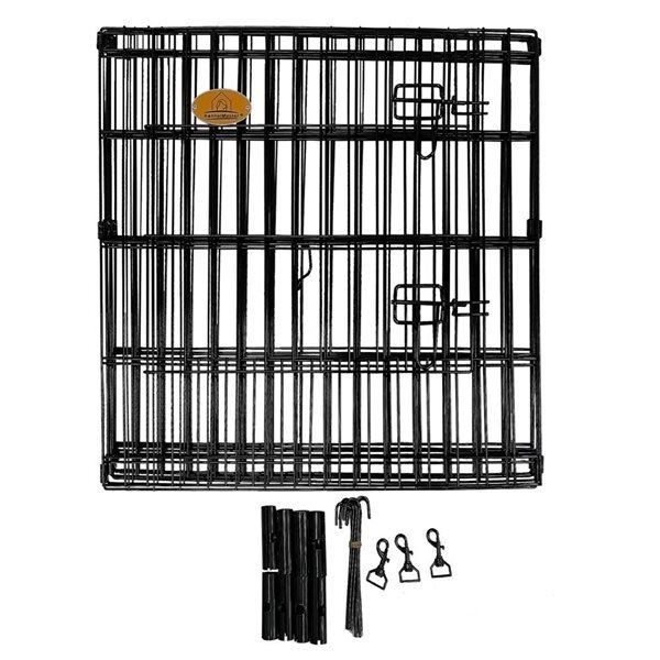 KennelMaster 8-Panel 30 x 24-in Exercise Playpen w/ Gate - Black