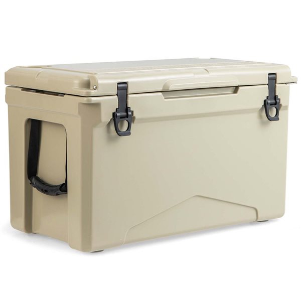 Costway 50 QT Rotomoulded Polypropylene Portable Ice Chest Cooler with ...