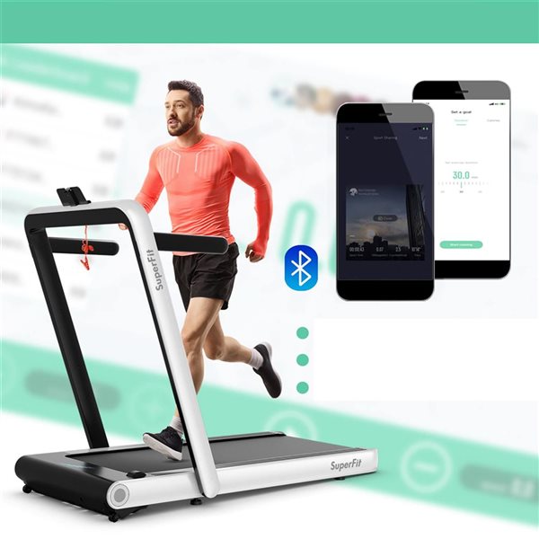 Costway 4.75 HP 2-in-1 Folding Treadmill W/Remote App Control