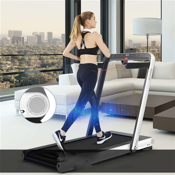 Costway 4.75 HP 2-in-1 Folding Treadmill W/Remote App Control