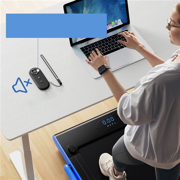 Costway 3-in-1 Folding Treadmill with Smart Apps Remote Control LED Display and Speakers Blue