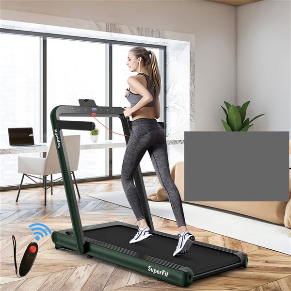 Costway 4.75 HP 2-in-1 Folding Home Treadmill with Remote App Control