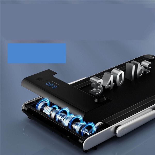 Costway 3-in-1 Folding Treadmill with Smart Apps Remote Control LED Display and Speakers Silver