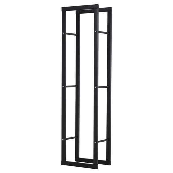 Firewood Rack Log Holder, 15.7 x 9.8 x 59-in - Black