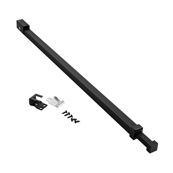 Ideal Security Patio Door Security Bar w/ Anti-Lift Lock - Matte Black