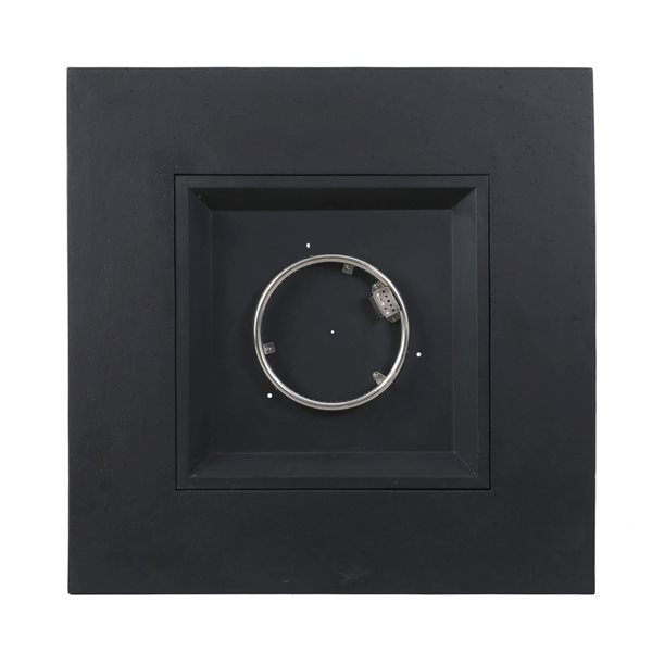 Clihome 12.5 x 40-in 50000 BTU Square Propane Gas Fire Pit Table - Dark Grey Faux Stone