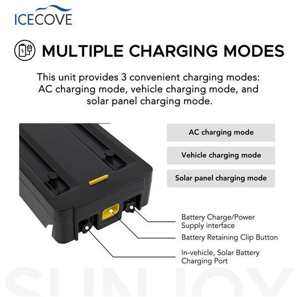 Sunjoy Grey Rechargeable Lithium Iron Phosphate Battery