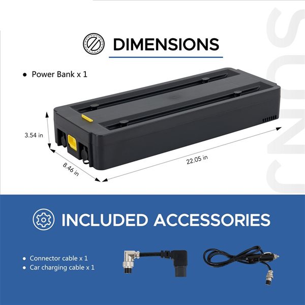 Sunjoy Grey Rechargeable Lithium Iron Phosphate Battery
