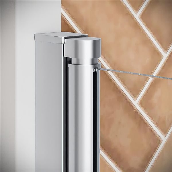 Streamline Ceronda 32 x 55-in Frameless Pivot Fixed Bathtub Panel w/ Polished Chrome Hardware and Clear Glass