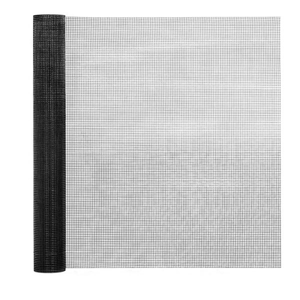 Fencer Wire 4 x 100-ft 23-Gauge Black Vinyl Coated Hardware Cloth w/ 1/4-in Mesh