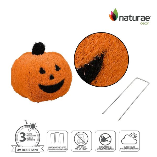Naturae Decor 13-in Topiary Pumpkin