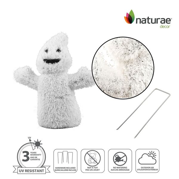 Naturae Decor Plush Topiary 20-in Halloween Ghost