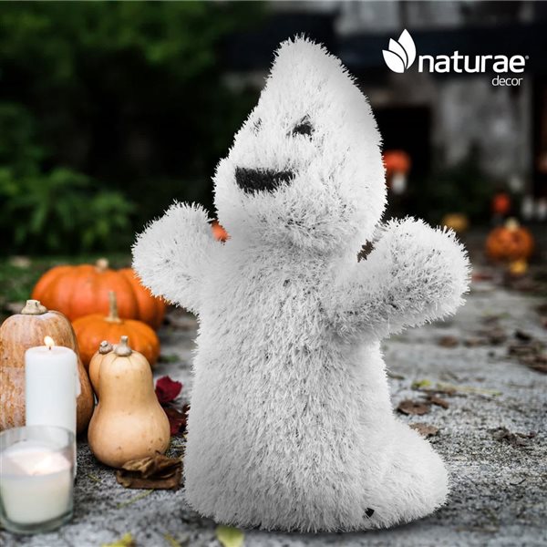 Naturae Decor Plush Topiary 20-in Halloween Ghost