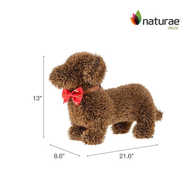 Naturae Decor 13-in Topiary Dachshund Dog