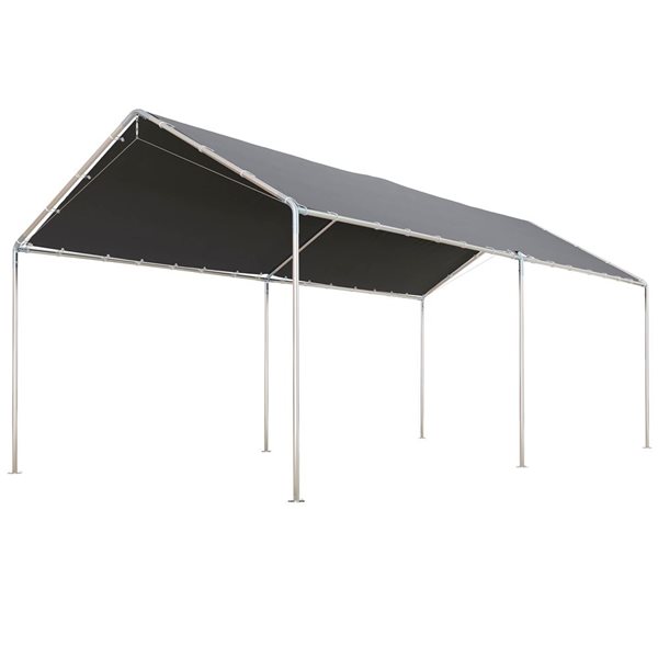 Outsunny 10 x 20-ft Grey Carport