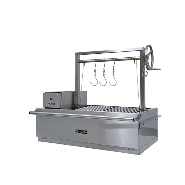 Prokan Stainless Steel 36-in Infinity Argentine Charcoal and Wood Built-In Grill